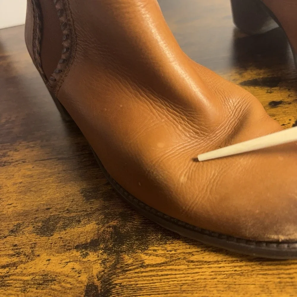 Pikolinos Leather Ankle Boots Womens 9-9.5‎ Brandy Handstitch Trim